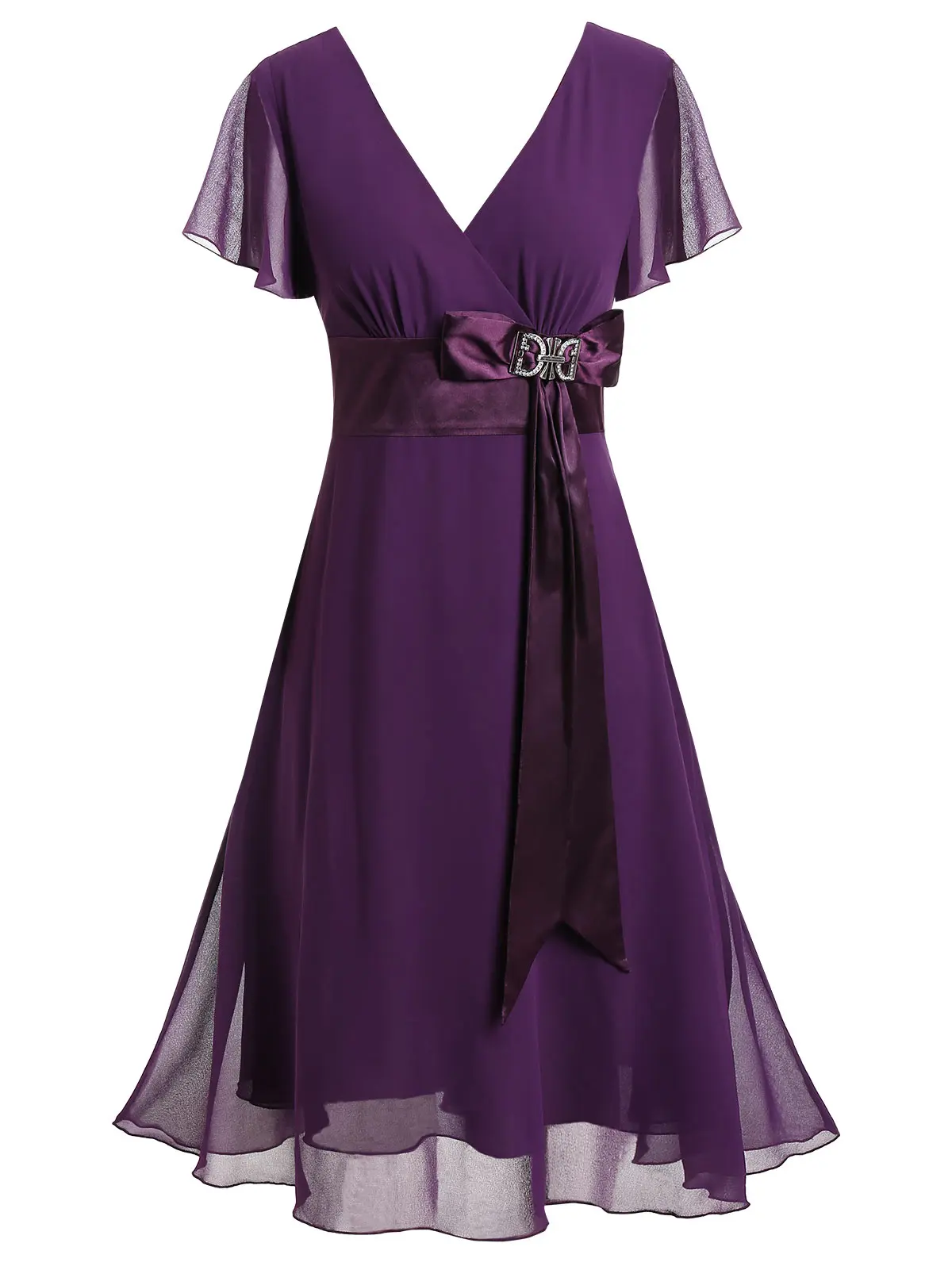 Wipalo Plus Size Bowknot Midi Party Dress Women Double V Neck Short Sleeves A-Line Dress Summer Chiffon Dress Big Size Vestidos
Wipalo Plus Size Bowknot Midi Party Dress Women Double V Neck Short Sleeves A-Line Dress Summer Chiffon Dress Big Size Vestidos