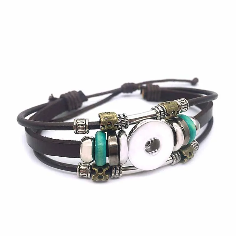 Wholesale Original 252 Genuine Leather Hand Weave 18mm 12mm Snap Button Bracelet Interchangeable Charm Jewelry For Women Men
Wholesale Original 252 Genuine Leather Hand Weave 18mm 12mm Snap Button Bracelet Interchangeable Charm Jewelry For Women Men