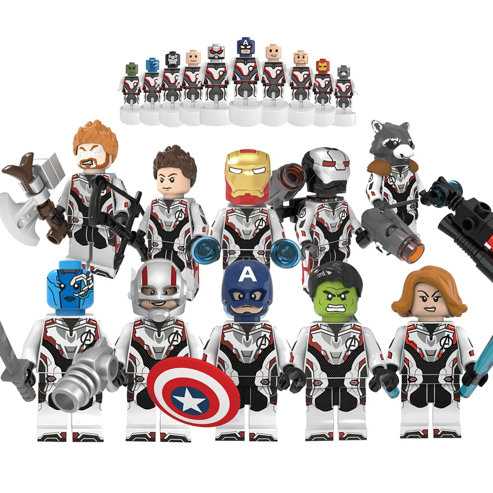 10Pcs/Set Legoed Marvel Building Blocks Avengers 4 EndGame Minifigured Thor Hulk Iron Man Model Bricks Toys For Children KF6076
10Pcs/Set Legoed Marvel Building Blocks Avengers 4 EndGame Minifigured Thor Hulk Iron Man Model Bricks Toys For Children KF6076