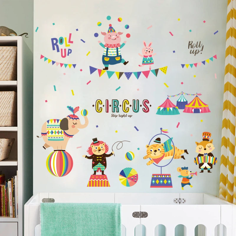 ZOOYOO cartoon diy circus kids wall stickers for kids bedrooms kids bedroom home decoration elephant pig decal mouse
ZOOYOO cartoon diy circus kids wall stickers for kids bedrooms kids bedroom home decoration elephant pig decal mouse