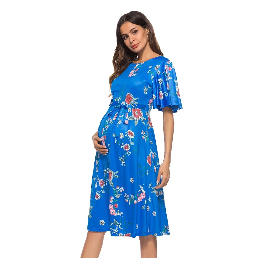 Summer Print Floral Pregnancy Dresses Short Sleeve Maternity Dress For Pregnant Women Clothes Gravidas Vestidos Maternity Dress
Summer Print Floral Pregnancy Dresses Short Sleeve Maternity Dress For Pregnant Women Clothes Gravidas Vestidos Maternity Dress