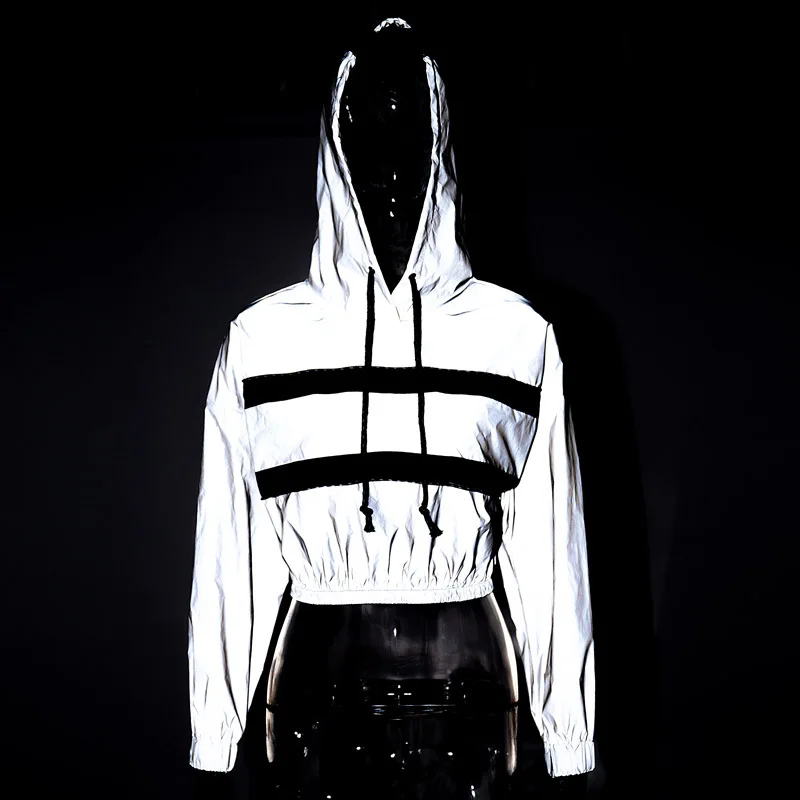 Night Flash Reflective Jogger Hoodies Women Sweatshirt Tops Coat Streetwear Women Sweatshirt Hoodies poleron mujer Harajuku
Night Flash Reflective Jogger Hoodies Women Sweatshirt Tops Coat Streetwear Women Sweatshirt Hoodies poleron mujer Harajuku