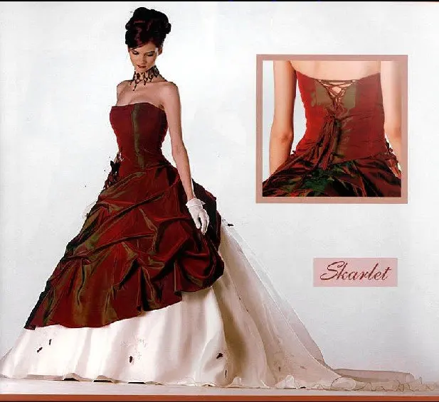 Free Shipping Best Selling Red and White Strapless Wedding Dresses any size/color 
Free Shipping Best Selling Red and White Strapless Wedding Dresses any size/color