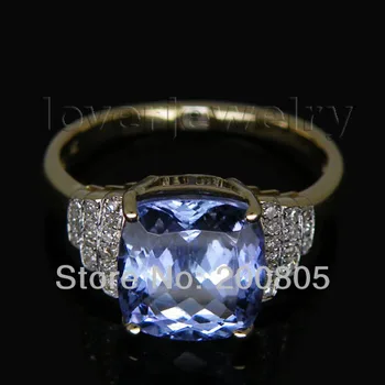 Loverjewelry Rings For Women Vintage Cushion 8x8mm 14Kt Yellow Gold Diamond Blue Tanzanite Ring
Loverjewelry Rings For Women Vintage Cushion 8x8mm 14Kt Yellow Gold Diamond Blue Tanzanite Ring