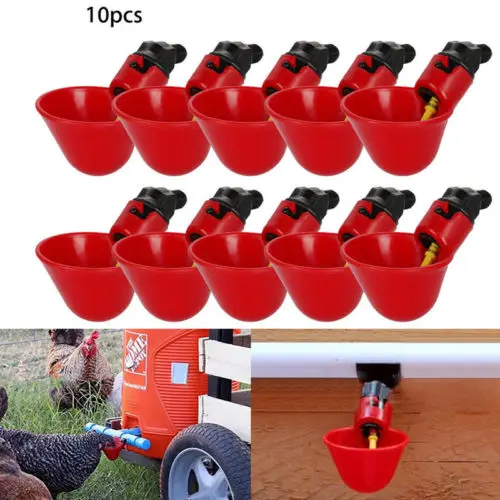 Cost-effective 10Pcs Chicken Drinker Cups Practical Poultry Water Drinking Cups Chicken Plastic Automatic Drinker Red
Cost-effective 10Pcs Chicken Drinker Cups Practical Poultry Water Drinking Cups Chicken Plastic Automatic Drinker Red
