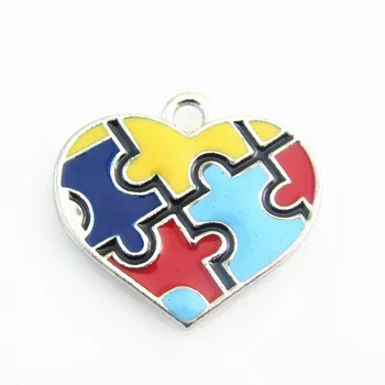 New Arrivals Heart Autism Awareness dangle charms with lobster clasp pendant for DIY Bracelet/Necklace Jewelry wholesale
New Arrivals Heart Autism Awareness dangle charms with lobster clasp pendant for DIY Bracelet/Necklace Jewelry wholesale