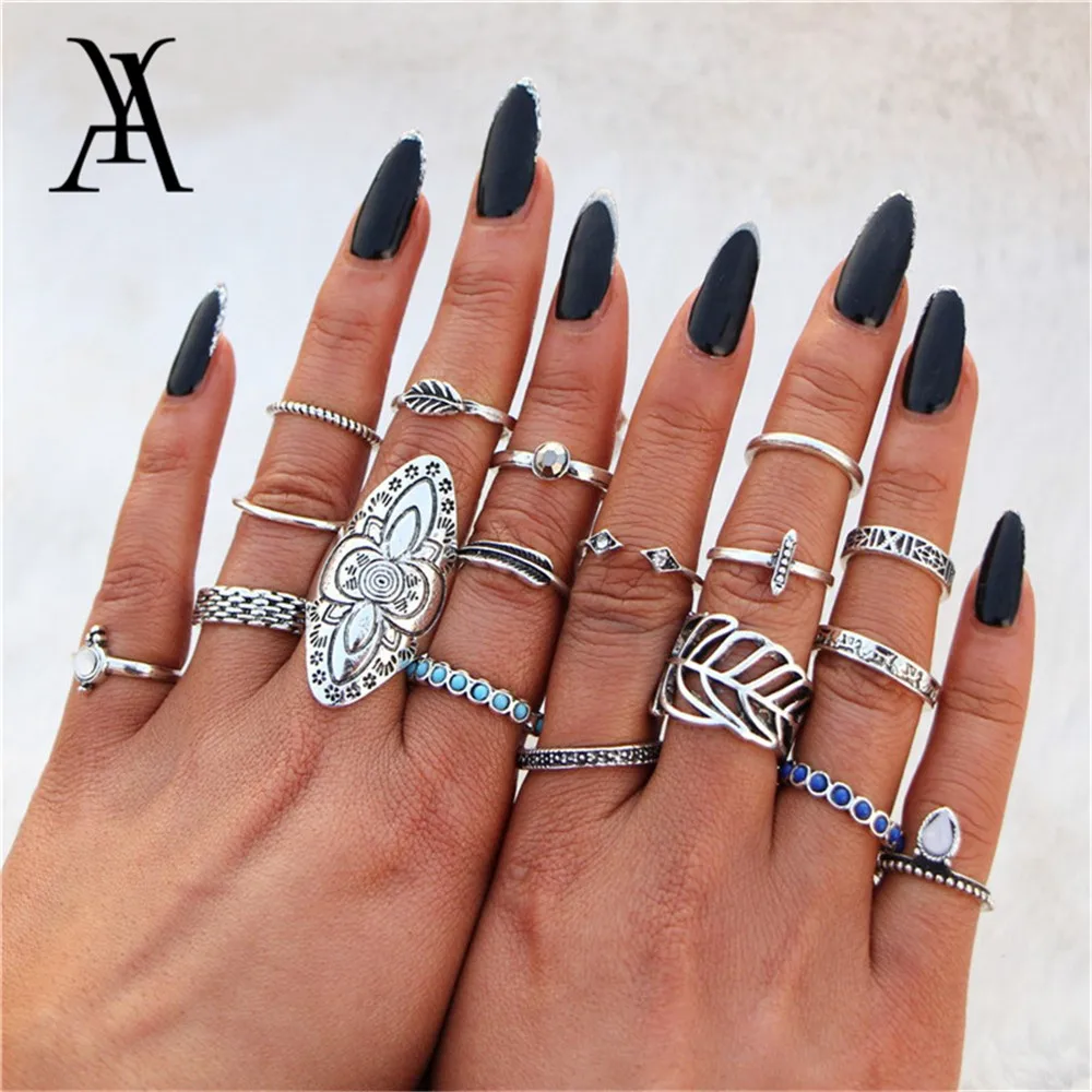 AY Vintage Midi Knuckle Shield Ring Sets For Women Bohemian Antique Silver Color Leaf Stone Anillos Fashion Statement Jewelry
AY Vintage Midi Knuckle Shield Ring Sets For Women Bohemian Antique Silver Color Leaf Stone Anillos Fashion Statement Jewelry