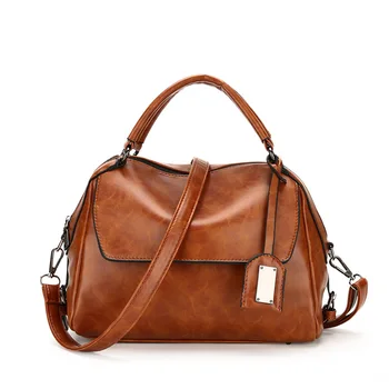 Fashion Women Purses and Handbags Luxury Oil Wax Leather Boston Shoulder Bags Tassel Zipper Messenger Hand Bag bolsos mujer sac
Fashion Women Purses and Handbags Luxury Oil Wax Leather Boston Shoulder Bags Tassel Zipper Messenger Hand Bag bolsos mujer sac