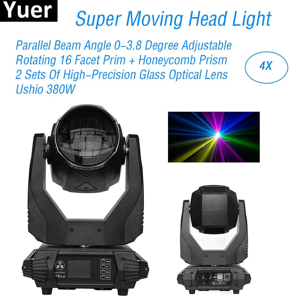 4Pcs/Lot 380W Super Moving Head Light Music Disco Light Night Club DJ Equipment Sound Party Moving Head Light High Brightness
4Pcs/Lot 380W Super Moving Head Light Music Disco Light Night Club DJ Equipment Sound Party Moving Head Light High Brightness