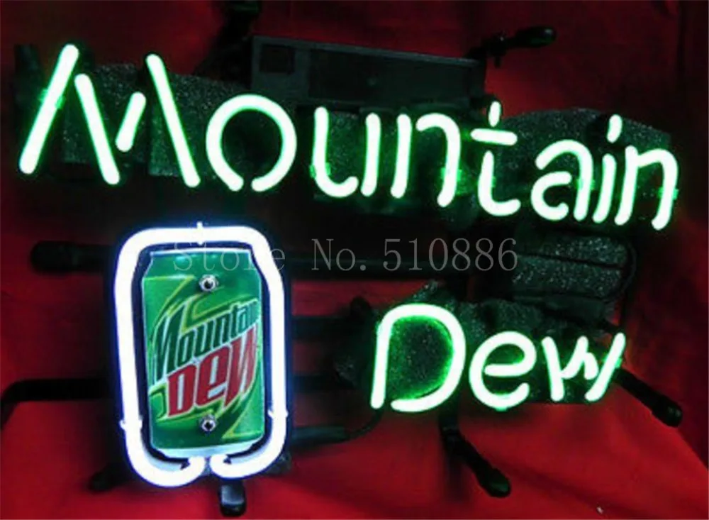 Неоновая вывеска для PepsiCo Mountain Dew мягкой бренд напитка Garage стеклянной трубки