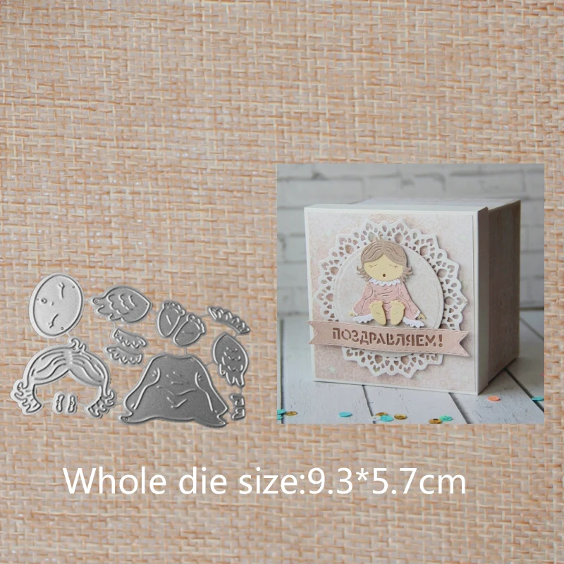 Lovely curly child Metal Cutting Dies DIY Decorative Scrapbooking Craft Card Album Stencils 93*57 mm
Lovely curly child Metal Cutting Dies DIY Decorative Scrapbooking Craft Card Album Stencils 93*57 mm