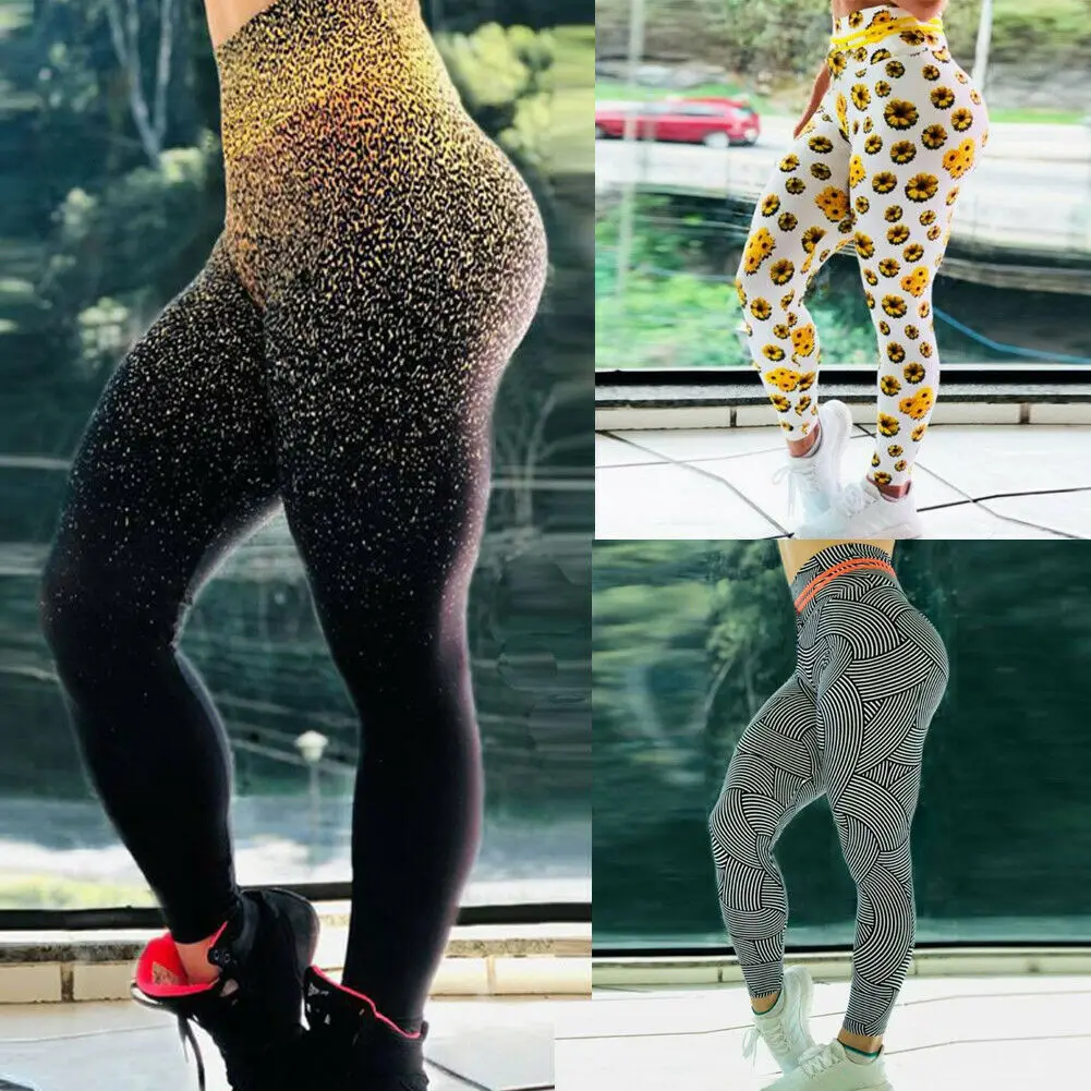New Style Women Yoga Pants High Waist Yoga Sports Gym Pants Scrunch Elastic Push Up Print Skinny Summer Casual Fashion Hot 2019
New Style Women Yoga Pants High Waist Yoga Sports Gym Pants Scrunch Elastic Push Up Print Skinny Summer Casual Fashion Hot 2019