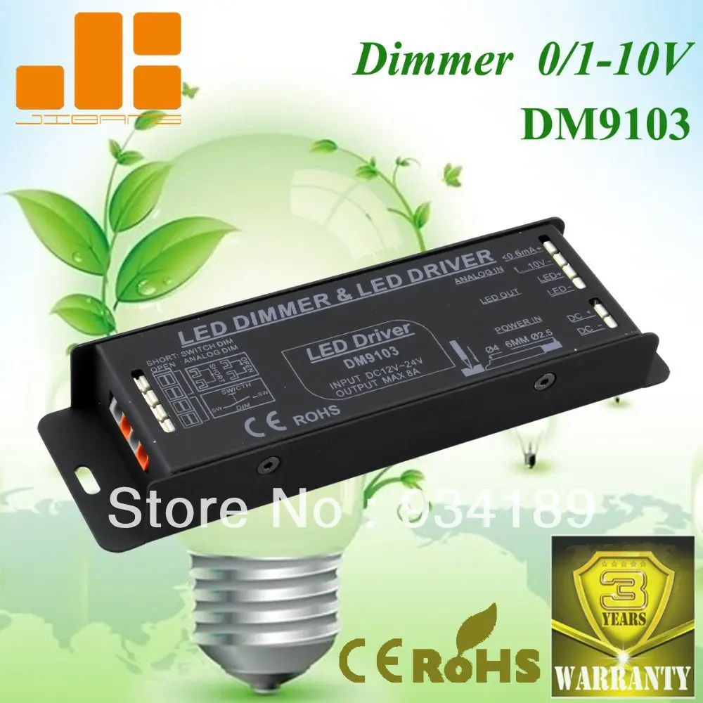 Free Shipping 0/1-10V 0-10V LED DIMMER & LED DRIVER Constant Voltage 1 Channel DC12 to 24V Single CH <8A Model:DM9103
Free Shipping 0/1-10V 0-10V LED DIMMER & LED DRIVER Constant Voltage 1 Channel DC12 to 24V Single CH <8A Model:DM9103