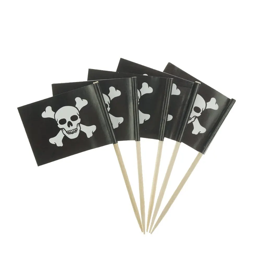 Mini Pirate Skull Flag 50Pcs Paper Food Picks Dinner Cake Toothpicks Cupcake Decoration Fruit Cocktail Sticks Advertising flag
Mini Pirate Skull Flag 50Pcs Paper Food Picks Dinner Cake Toothpicks Cupcake Decoration Fruit Cocktail Sticks Advertising flag