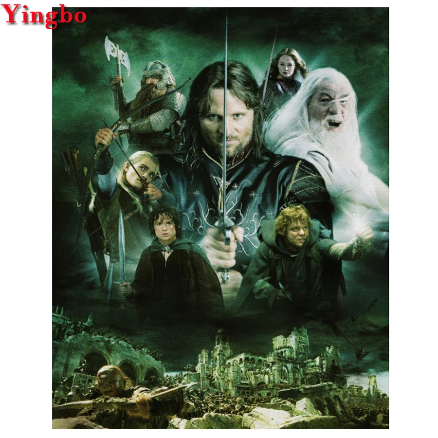 DIY 3D Diamond painting Movies Lord of the Rings 5d Cross stitch Diamond mosaic Full Square round Diamond embroidery Kids gift
DIY 3D Diamond painting Movies Lord of the Rings 5d Cross stitch Diamond mosaic Full Square round Diamond embroidery Kids gift