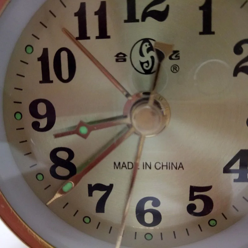 Золотая Механическая сигнализация часы ручная работа Винтаж металл повтор