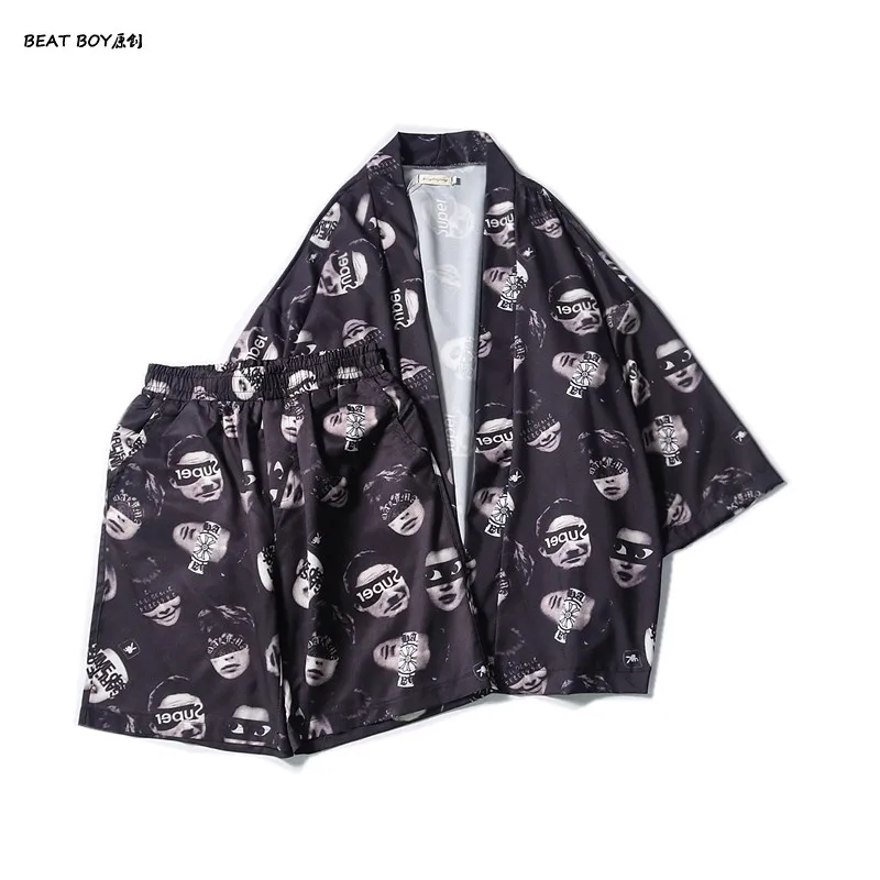 Men Sweat Suit Set Summer Harajuku Streetwear Chinese Style Printed Cardigan Kimono Half Sleeve Jacket +shorts 2 Piece Tracksuit
Men Sweat Suit Set Summer Harajuku Streetwear Chinese Style Printed Cardigan Kimono Half Sleeve Jacket +shorts 2 Piece Tracksuit