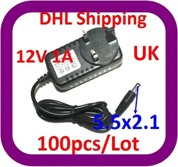 DHL Free Shipping 100pcs/lot AC/DC Power Adapter 12V 1A 5.5x2.1mm For CCTV Camera UK Plug
DHL Free Shipping 100pcs/lot AC/DC Power Adapter 12V 1A 5.5x2.1mm For CCTV Camera UK Plug