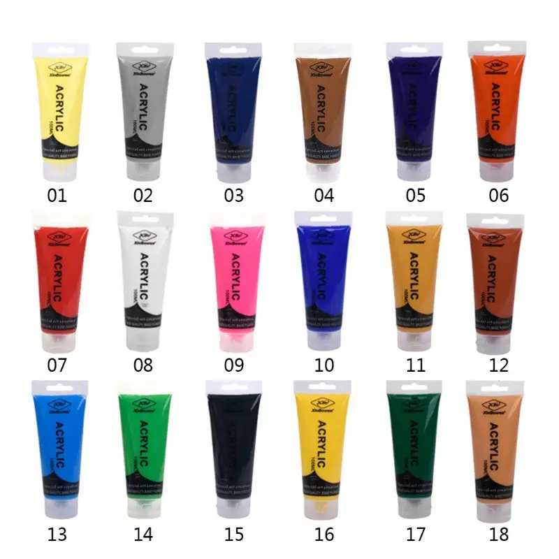 100ML Professional Acrylic Paint Waterproof Pigment Hand Wall Painting Brush Kids Graffiti DIY Art Craft Educational Toy
100ML Professional Acrylic Paint Waterproof Pigment Hand Wall Painting Brush Kids Graffiti DIY Art Craft Educational Toy