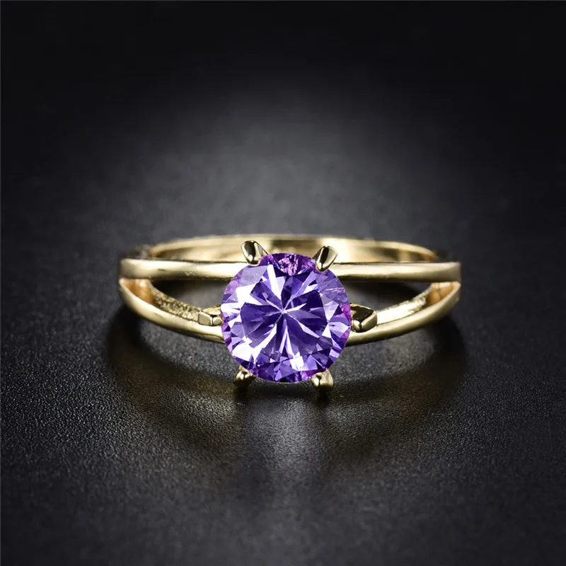 BUDONG Nice Women Gold-Color Finger Rings with Purple Stone Cubic Zircon Austrian Crystal Wedding Bands Engagement Ring XUR023
BUDONG Nice Women Gold-Color Finger Rings with Purple Stone Cubic Zircon Austrian Crystal Wedding Bands Engagement Ring XUR023