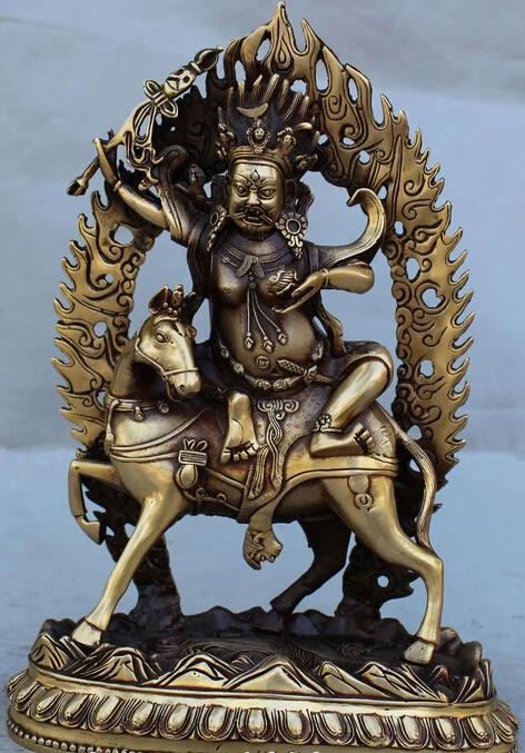 Tibet Buddhism Religion Bronze Pelden Lhamo Protection God Tantra Buddha Statue R0709
Tibet Buddhism Religion Bronze Pelden Lhamo Protection God Tantra Buddha Statue R0709