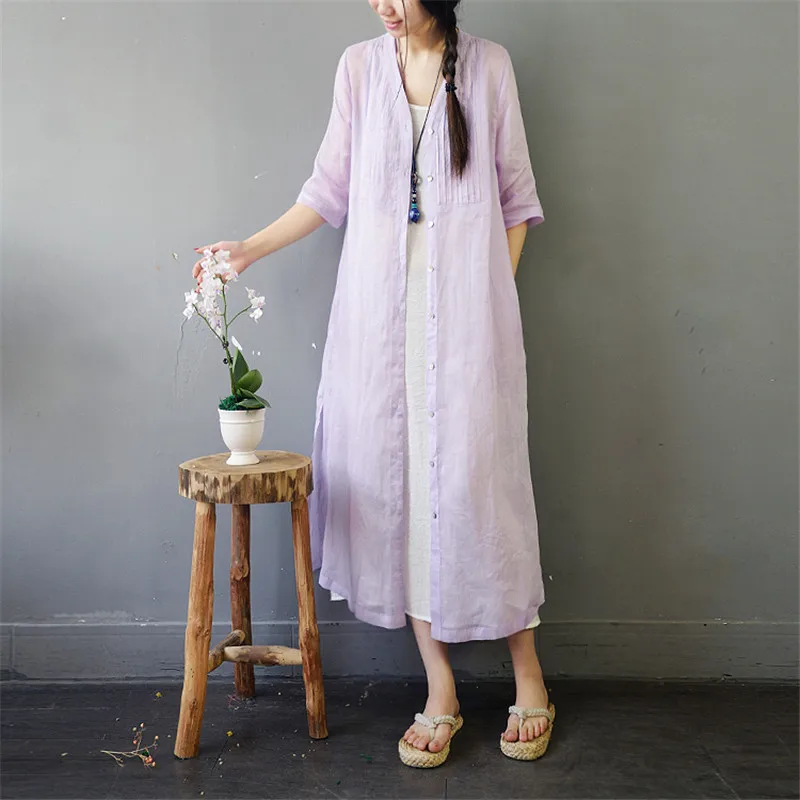 SCUWLINEN 2019 Vestidos Women Summer Dress Thin V-neck Shell Buttons Solid Long Ramie Shirt Dress Casual Beach Cardigan S769
SCUWLINEN 2019 Vestidos Women Summer Dress Thin V-neck Shell Buttons Solid Long Ramie Shirt Dress Casual Beach Cardigan S769