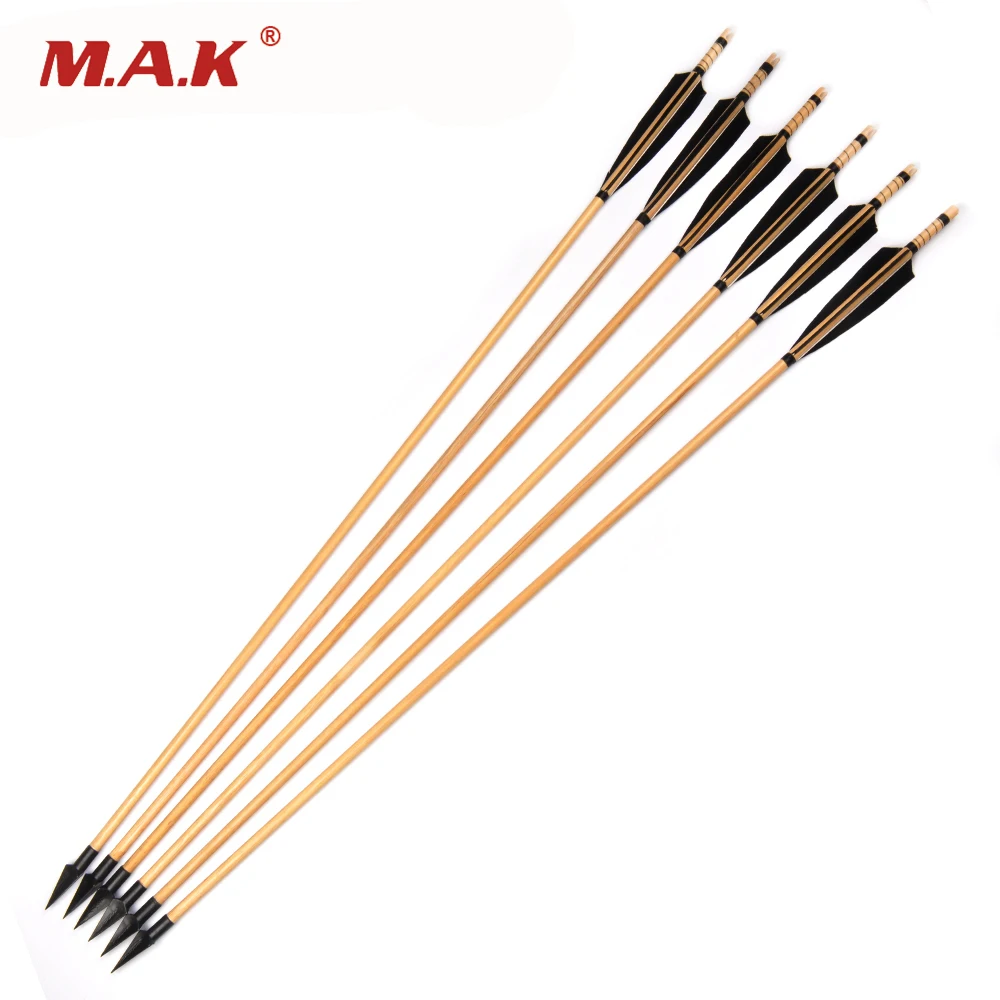 6/12/24pcs 30 inch Wooden Arrow With Black pine Arrow Shafts and Sheild Turkeys feather for Bow Archery Shooting
6/12/24pcs 30 inch Wooden Arrow With Black pine Arrow Shafts and Sheild Turkeys feather for Bow Archery Shooting