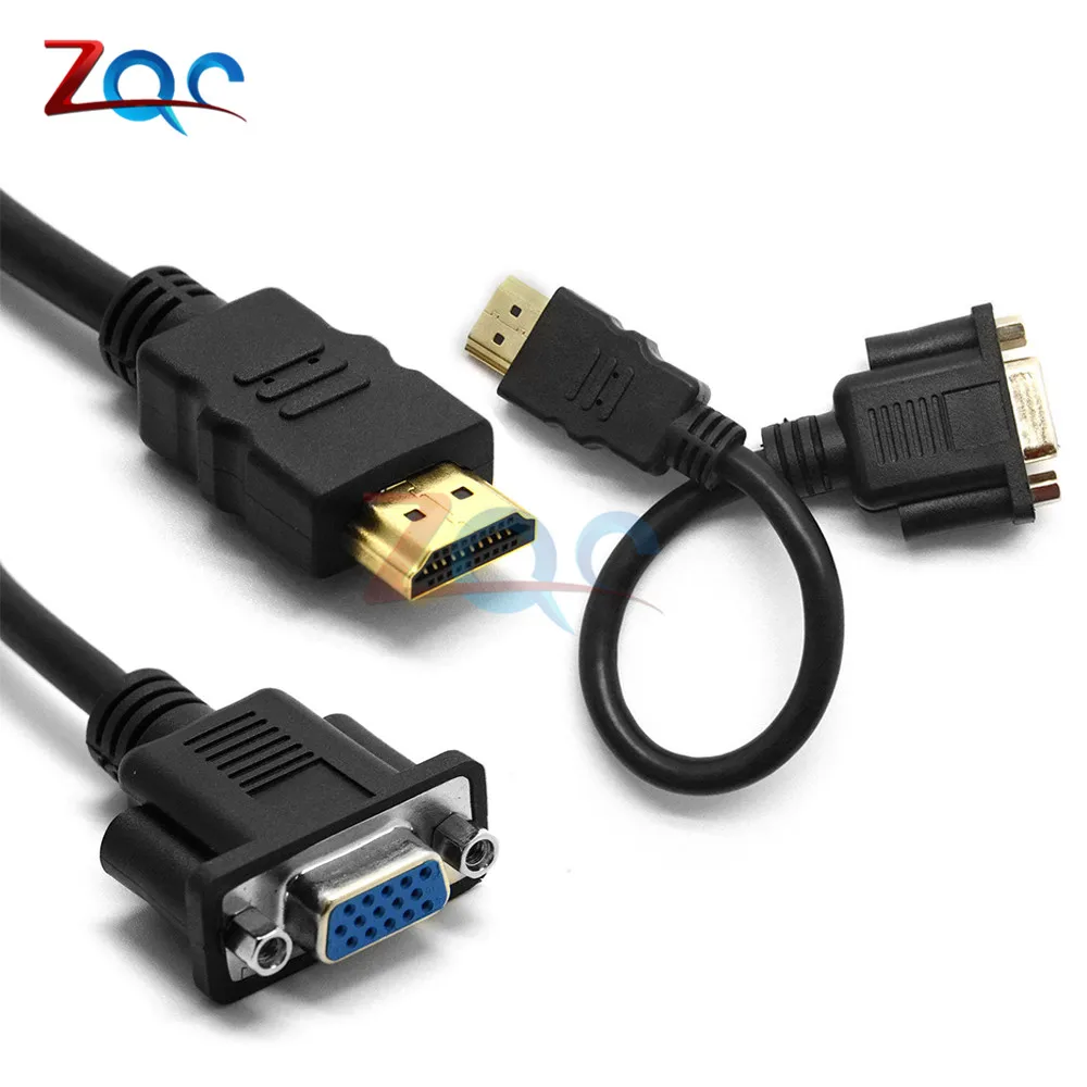 Кабель переходник для HDTV ПК ноутбука Raspberry Pi 1080P|vga female connector|vga male connectorvga hdmi connector |