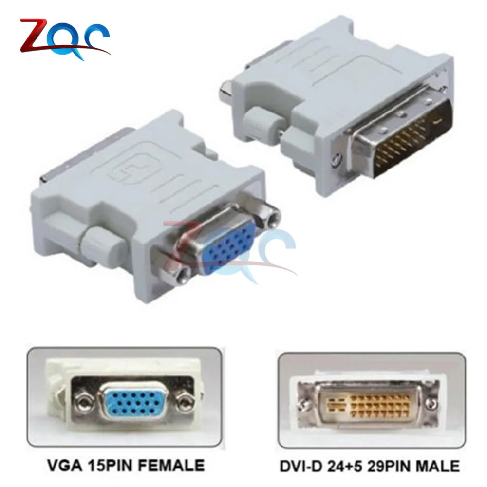 DVI-D DVI 24+1 VGA Male to VGA Female Adapter Converter Connector for LCD HDTV Laptop PC
DVI-D DVI 24+1 VGA Male to VGA Female Adapter Converter Connector for LCD HDTV Laptop PC