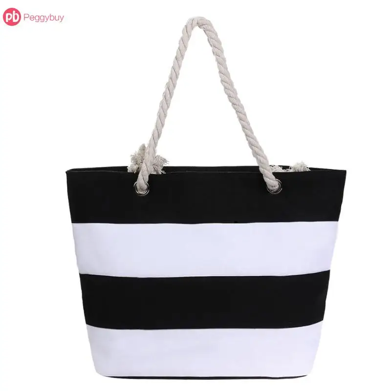 Women Canvas Wide Stripes Shopping Beach Totes Big Capacity Zipper Summer Travel Shoulder Handbags 2018 new arrive
Women Canvas Wide Stripes Shopping Beach Totes Big Capacity Zipper Summer Travel Shoulder Handbags 2018 new arrive
