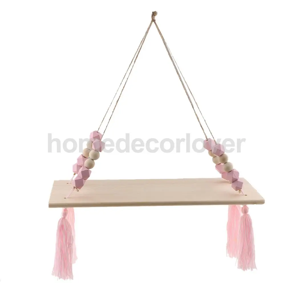 Wall Hanging Wooden Shelves Floating Wall Shelf Home Decor Baby Kids Room Storage Holder Hanger