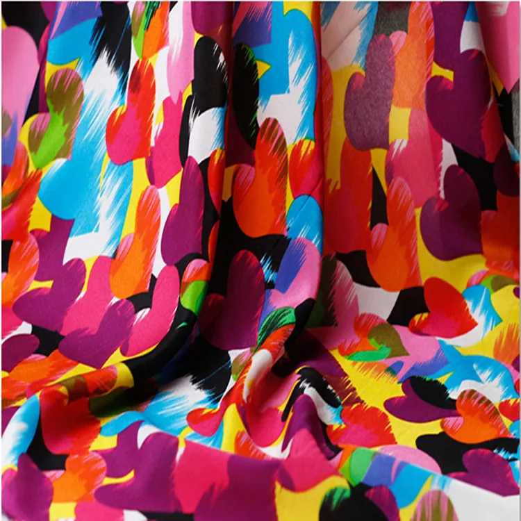 114cm Width 12mm Big Colorful Hearts 100% Mulberry Silk Crepe de Chine Fabric for Woman Summer Dresses Blouse Sewing
114cm Width 12mm Big Colorful Hearts 100% Mulberry Silk Crepe de Chine Fabric for Woman Summer Dresses Blouse Sewing