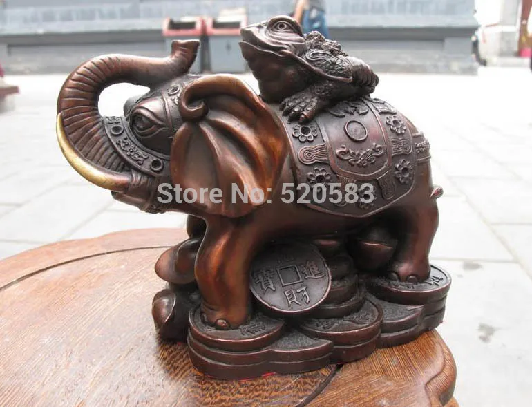 free 5.5"China Red Bronze Frog on Yuan bao Elephant Lucky feng shui sculpture fast
free 5.5"China Red Bronze Frog on Yuan bao Elephant Lucky feng shui sculpture fast