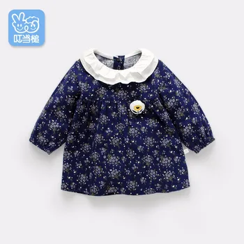 Dinstry Spring and Autumn 1-6 years old girl ruffled round neck shirt children's long sleeve floral decoration clothes
Dinstry Spring and Autumn 1-6 years old girl ruffled round neck shirt children's long sleeve floral decoration clothes