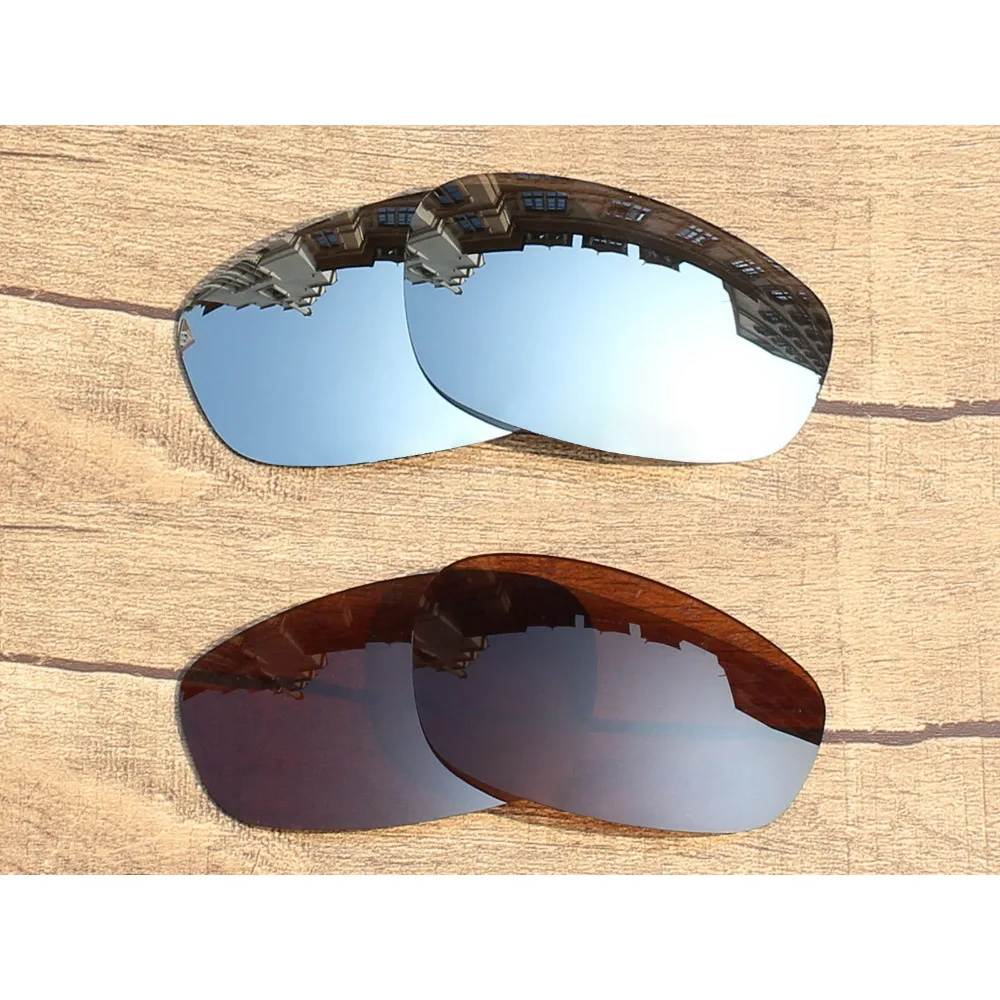 Vonxyz 2 Pairs Chrome Mirror & Bronze Brown Polarized Replacement Lenses for-Oakley Split Jacket Frame
Vonxyz 2 Pairs Chrome Mirror & Bronze Brown Polarized Replacement Lenses for-Oakley Split Jacket Frame