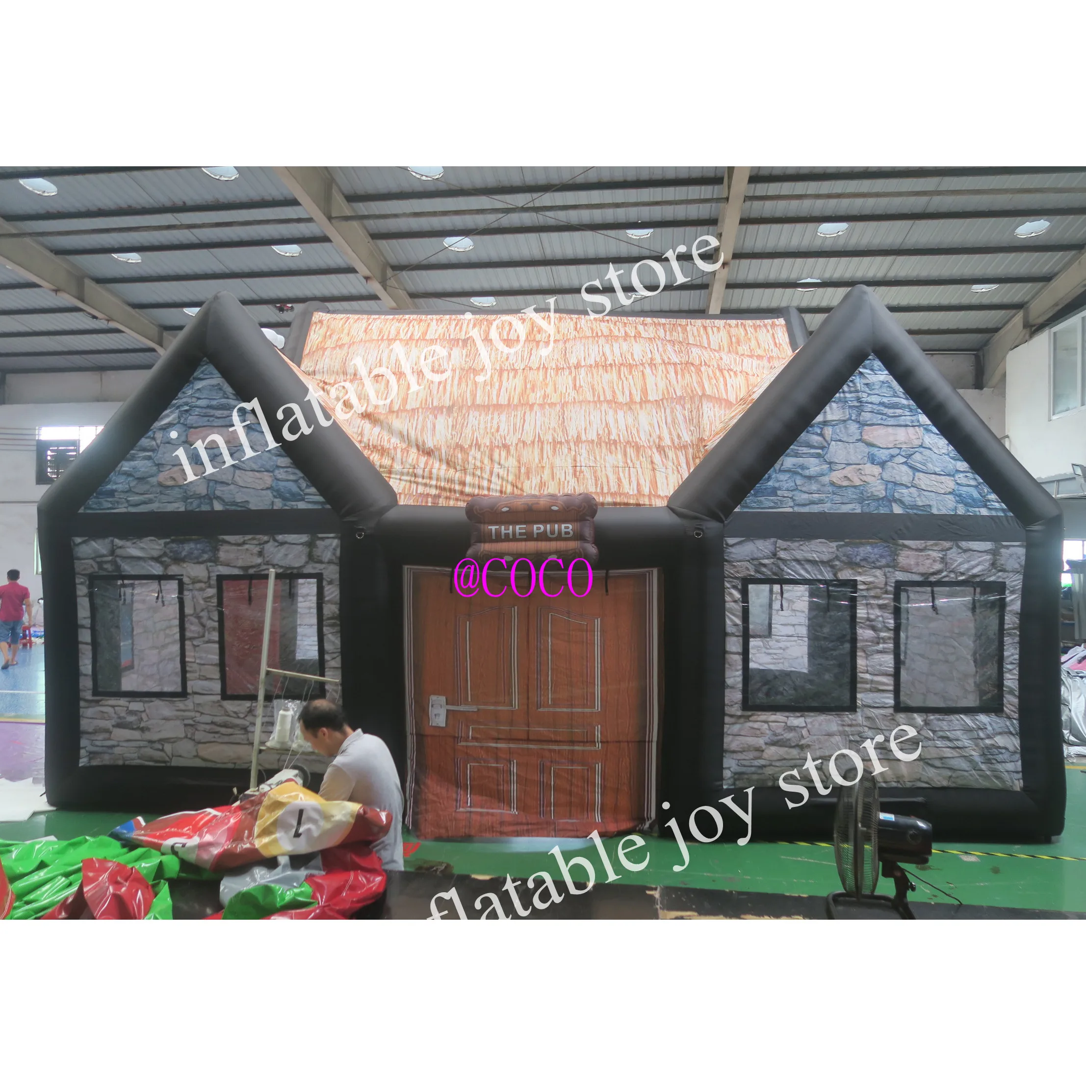

free air shipping to door,8x5x5m/10x5x5m Outdoor inflatable bar, inflatable irish pub, inflatable nightclub tent for party