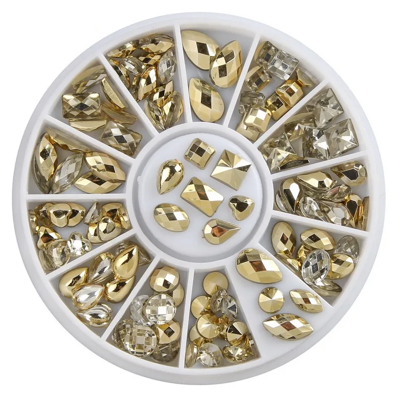 1 Box Gold Clear Double-sided Rhinestone Marquise Heart Crystal Water Drop 3D Nail Art UV Gel DIY Decoration in Wheel
1 Box Gold Clear Double-sided Rhinestone Marquise Heart Crystal Water Drop 3D Nail Art UV Gel DIY Decoration in Wheel