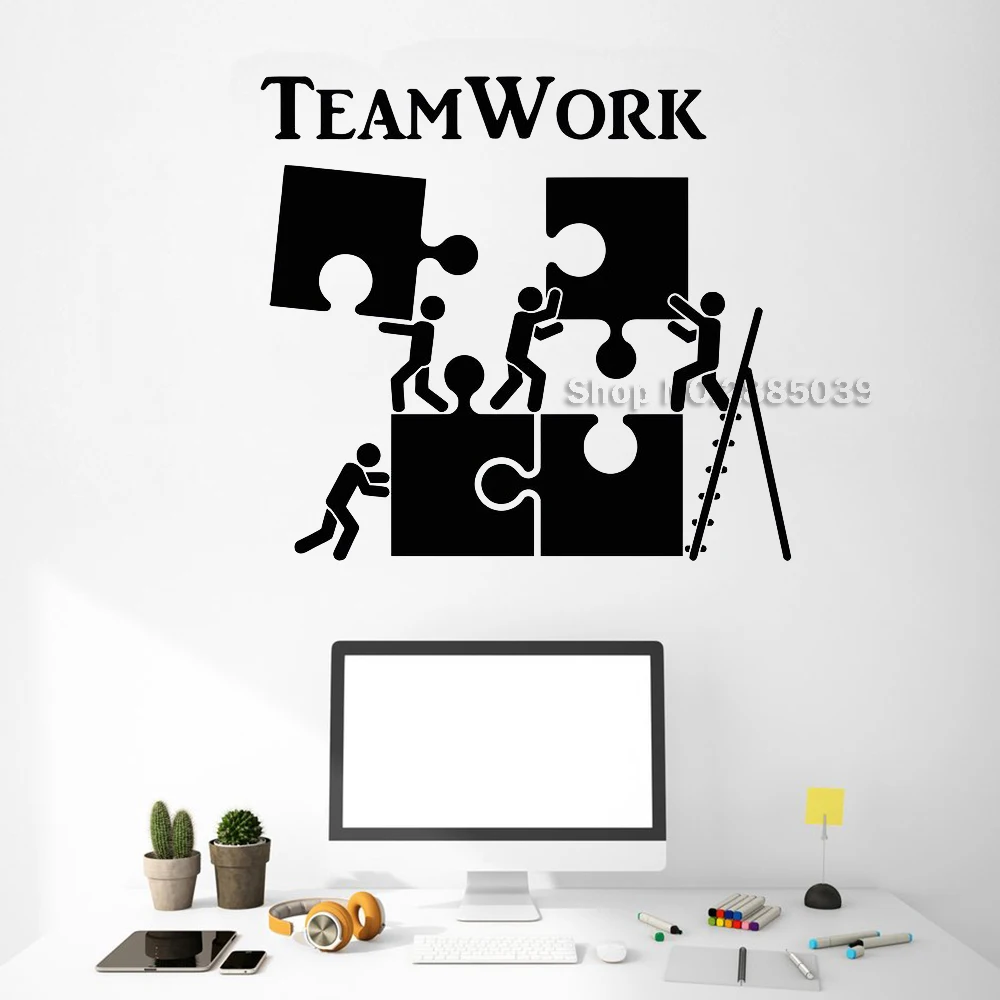 Vinyl Wall Decal Teamwork Motivation Decor For Office Worker Puzzle Wall Stickers Modern Interior Art Wall Decoration Hot LC520
Vinyl Wall Decal Teamwork Motivation Decor For Office Worker Puzzle Wall Stickers Modern Interior Art Wall Decoration Hot LC520