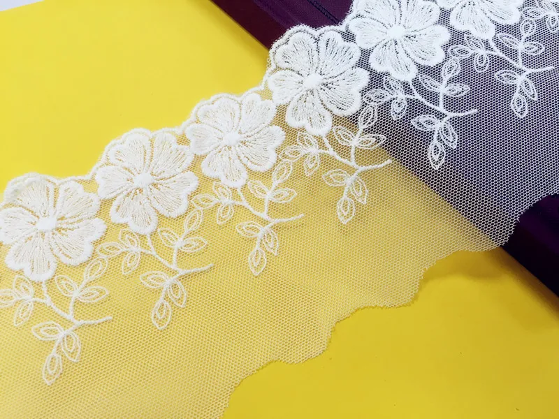 9cm 3.54" wide 14 yard ivory gauze mesh tulle embroidered tapes lace trim ribbon clothing dress skirt fabric 1044124QL4K138
9cm 3.54" wide 14 yard ivory gauze mesh tulle embroidered tapes lace trim ribbon clothing dress skirt fabric 1044124QL4K138