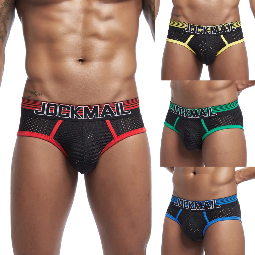 Men's new triangle underwear mesh breathable patchwork sports fitness underwear briefs calzoncillos transparentes hombre
Men's new triangle underwear mesh breathable patchwork sports fitness underwear briefs calzoncillos transparentes hombre