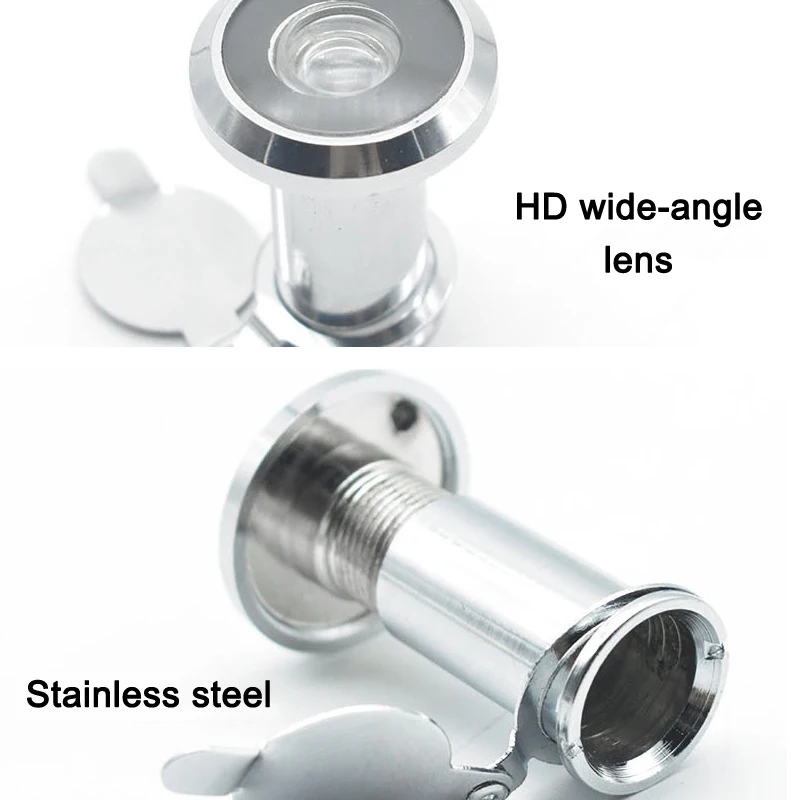 Stainless Steel Door Viewer with Cover One Way 180-220 Degree Peep Hole for Home Office SKD88
Stainless Steel Door Viewer with Cover One Way 180-220 Degree Peep Hole for Home Office SKD88