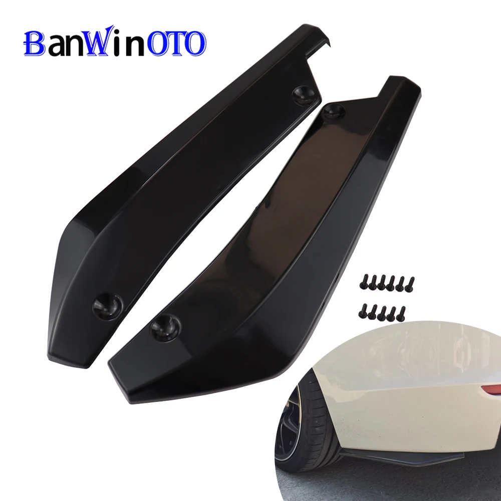 Car Universal Rear Bumper Spoiler Canards Diffuser Car Side Fin Scratch Protector Black Rear Lip Wrap Angle Splitters Modificati
Car Universal Rear Bumper Spoiler Canards Diffuser Car Side Fin Scratch Protector Black Rear Lip Wrap Angle Splitters Modificati