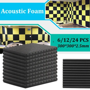 6Pcs /12Pcs 300*300*25mm Acoustic Soundproof Sound Stop Absorption Soundproofing Foam for KTV Audio Room Studio Room
6Pcs /12Pcs 300*300*25mm Acoustic Soundproof Sound Stop Absorption Soundproofing Foam for KTV Audio Room Studio Room