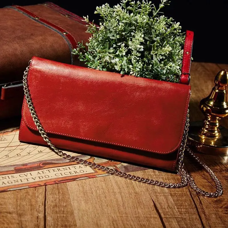 Fashion Designer Genuine Leather Ladies Envelope Envelop Clutch Purse Women's Golden Color Chain Bag Girls Single Shoulder Bag
Fashion Designer Genuine Leather Ladies Envelope Envelop Clutch Purse Women's Golden Color Chain Bag Girls Single Shoulder Bag