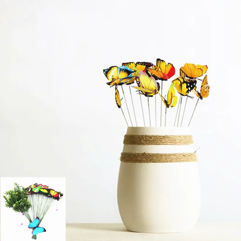 10pcs Lovely Home Decor 3D Double Wing Artificial Butterfly On Stick Party Wedding Christmas Fairy Garden Plant Yard DIY Craft
10pcs Lovely Home Decor 3D Double Wing Artificial Butterfly On Stick Party Wedding Christmas Fairy Garden Plant Yard DIY Craft