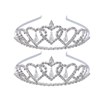 2Pcs Luxury Crystal Tiaras and Crowns Pearl Bridal Head Jewelry Women Hair Style Accessories (Silver)
2Pcs Luxury Crystal Tiaras and Crowns Pearl Bridal Head Jewelry Women Hair Style Accessories (Silver)