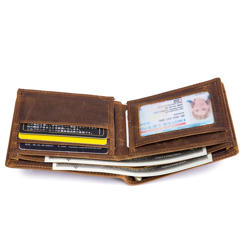 Explosive Retro Men's Crazy Horse Leather Multi-Function Leather Wallet Short Paragraph 2 Fold Top Layer Leather Short Wallet
Explosive Retro Men's Crazy Horse Leather Multi-Function Leather Wallet Short Paragraph 2 Fold Top Layer Leather Short Wallet