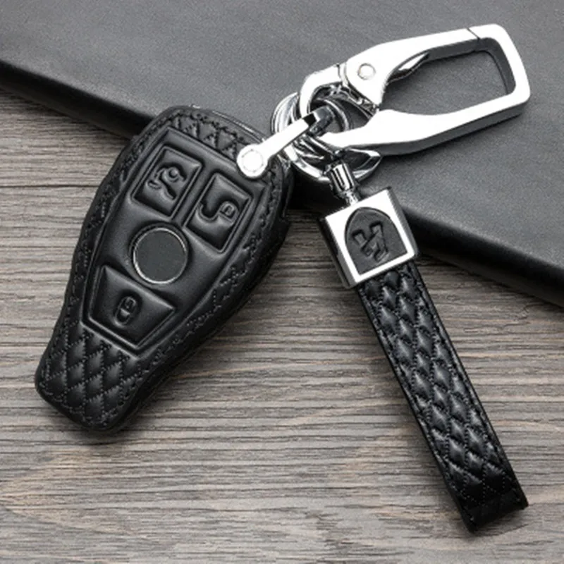 Чехол для ключей автомобиля из натуральной кожи чехол Mercedes benz CLS CLA GL R SLK AMG A B C S class
