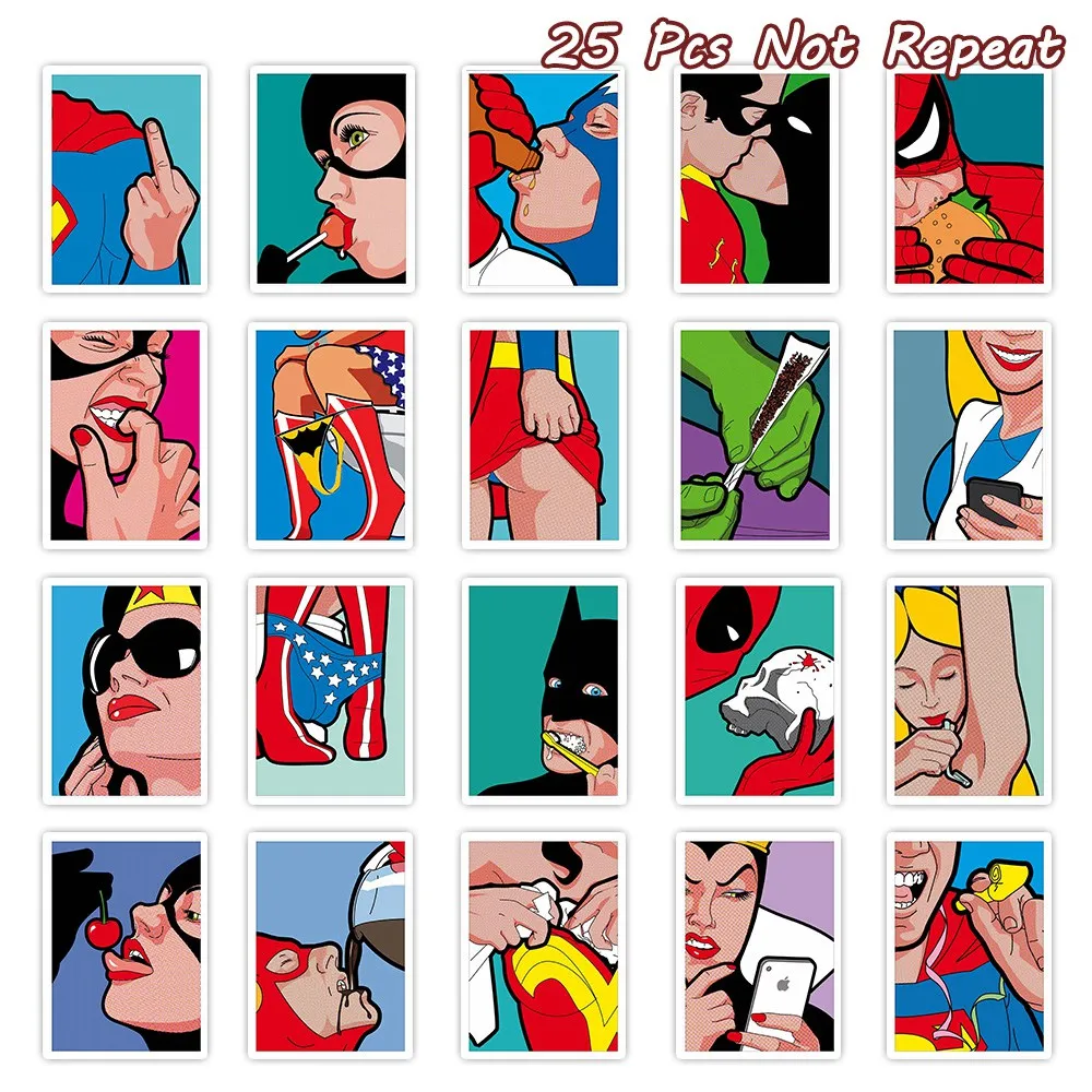 25 PCS The Secret Life of Superheroes Sticker Funny Graffiti Stickers for Laptop Luggage Skateboard Fridge Kids DIY Toy Sticker
25 PCS The Secret Life of Superheroes Sticker Funny Graffiti Stickers for Laptop Luggage Skateboard Fridge Kids DIY Toy Sticker