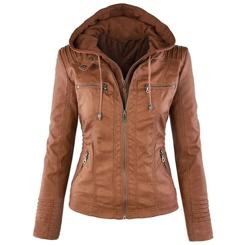 XS-7XL New Solid Color Zipper PU Leather Large Size Jacket Fashion Female Coat Slim Spring Autumn Short Outwear Jacket Plus Size
XS-7XL New Solid Color Zipper PU Leather Large Size Jacket Fashion Female Coat Slim Spring Autumn Short Outwear Jacket Plus Size